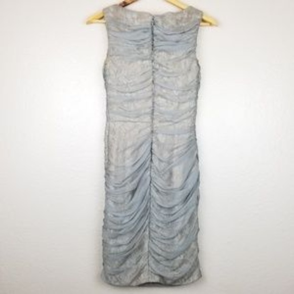 Tadashi Shoji Silk & Lace Ruched Sheath Dress - Picture 4 of 8